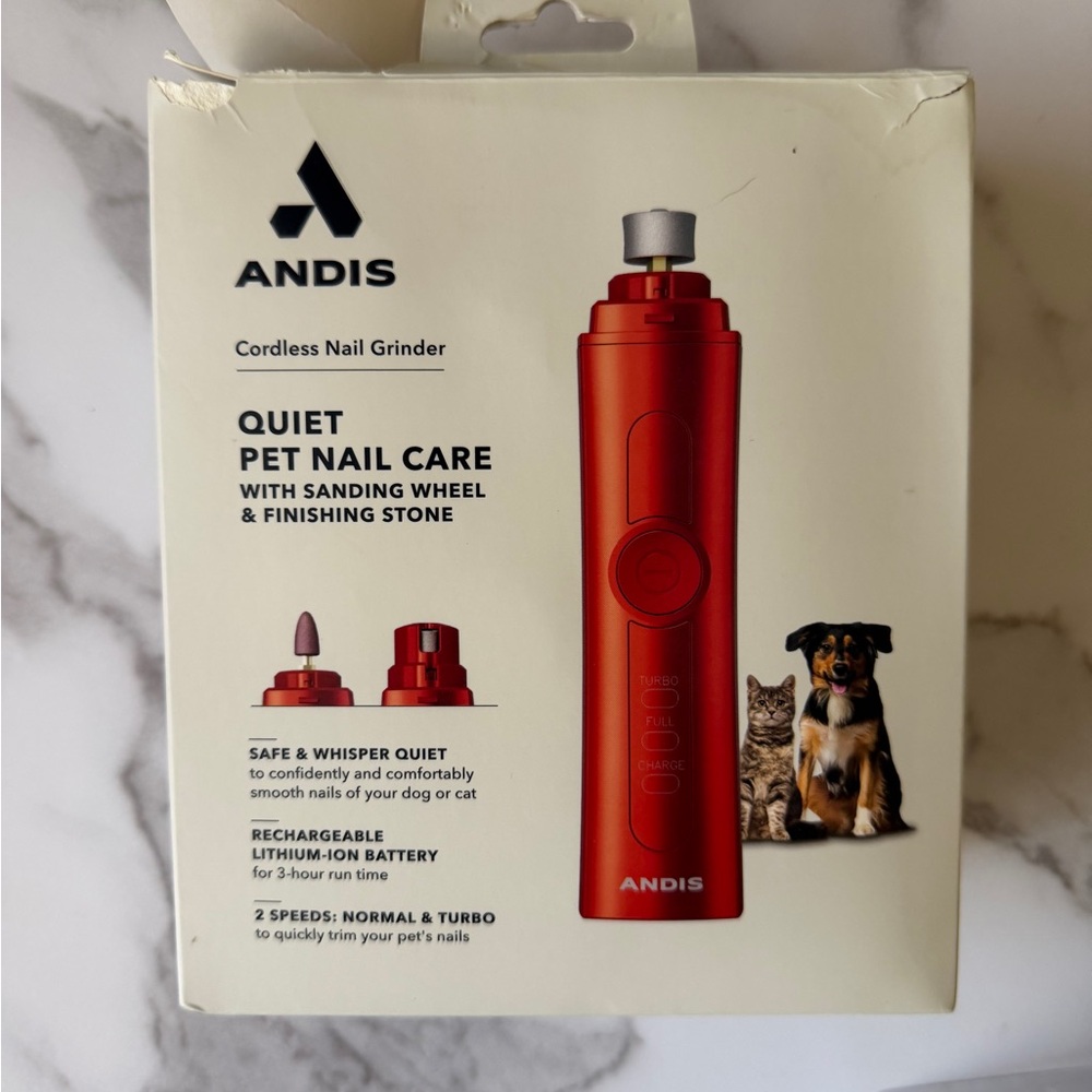 Andis Cord/Cordless Pet Nail Grinder